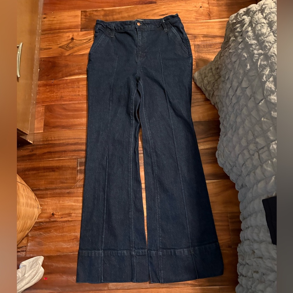 J. Crew Point Sur Dark Blue Flare Jeans